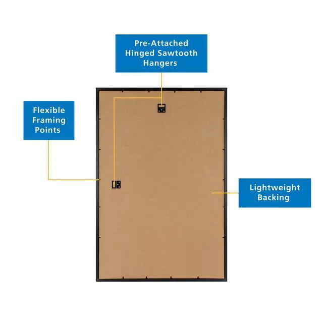 Alt view image 4 of 6 - Mainstays 20 x 30 Black Rounded Profile Poster Picture Frame
