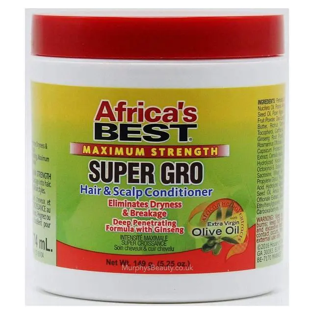 Alt view image 5 of 6 - (3 pack) Africas Best Maximum Strength Super Gro Hair & Scalp Conditioner, 5.25 oz ., Moisturizing