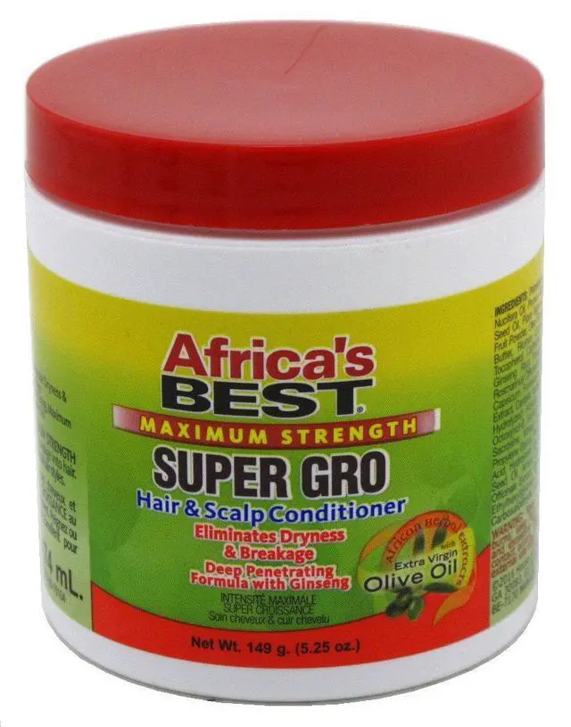 Alt view image 2 of 6 - (3 pack) Africas Best Maximum Strength Super Gro Hair & Scalp Conditioner, 5.25 oz ., Moisturizing