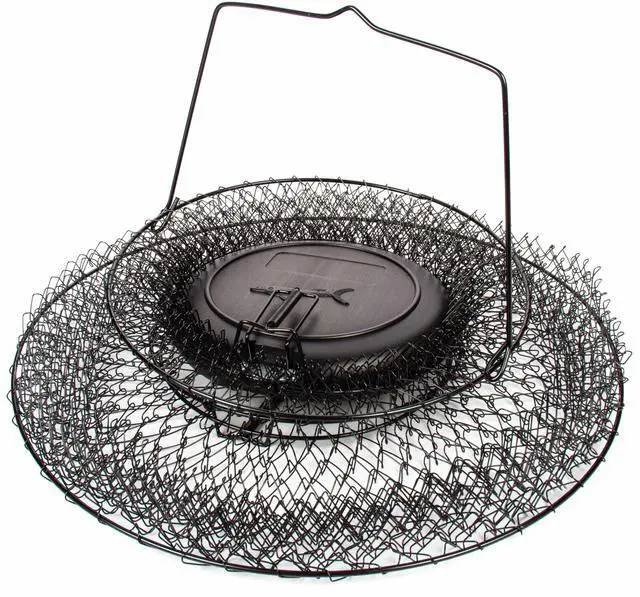 Alt view image 3 of 7 - Ozark Trail 15 in x 21 in Collapsible Floating Wire Fishing Basket with Trap Doors and Handle