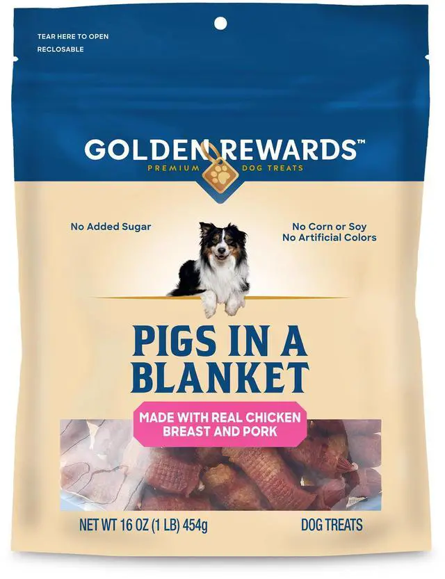 Main image of Golden Rewards Air- Dried Jerky Treats Pigs in a Blanket for Dogs, 16 oz