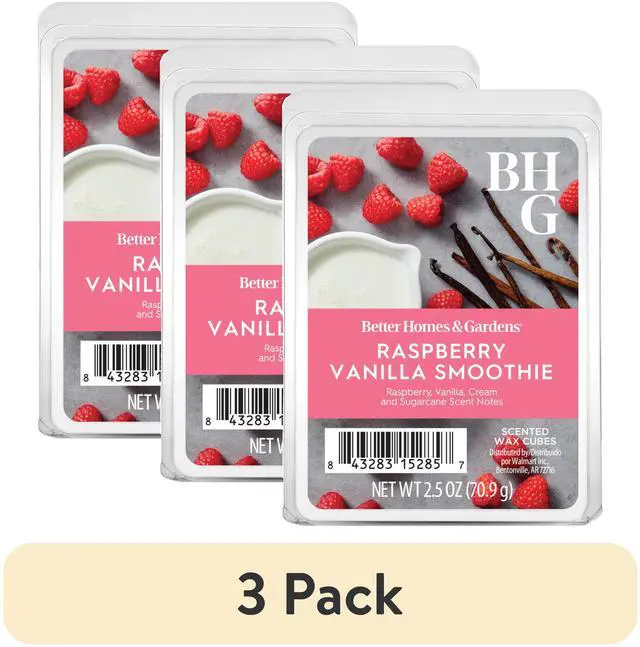 Main image of Better Homes & Gardens Raspberry Vanilla Smoothie Scented Wax Melts, 2.5 oz (3 Pack) (1-Pack)