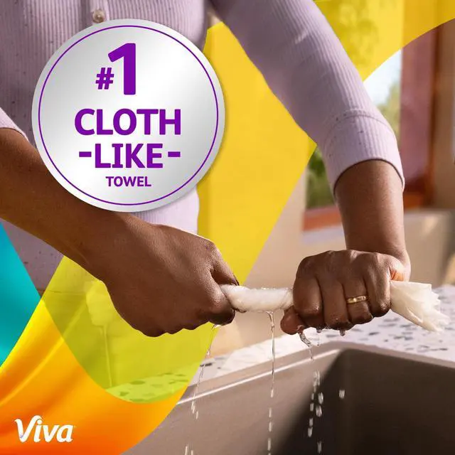 Alt view image 2 of 5 - Viva Signature Cloth Paper Towels, 129 Sheets per Roll, 2 Triple Rolls