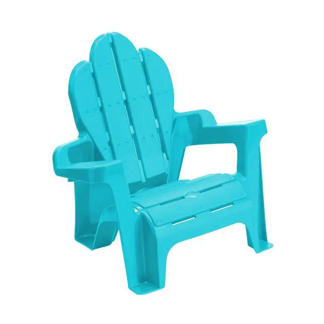 Alt view image 5 of 6 - Play Day Kids Adirondack Chair, Turquoise, 1Seat, Stackable Plastic Chair for Ages 2+, 42lb Weight Capacity