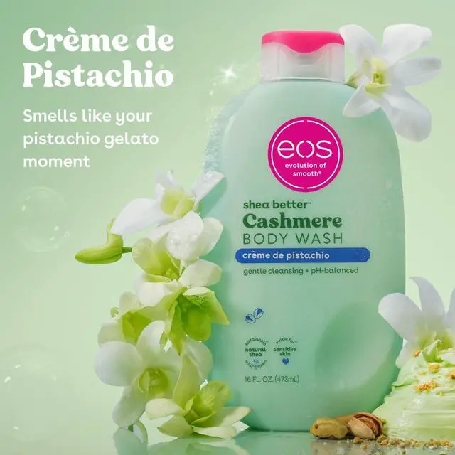 Alt view image 6 of 6 - eos Shea Better Cashmere Body Wash, Crème de Pistachio Scent, 16 fl oz, Creamy Gel Moisturizing Shower Cleanser