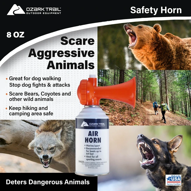 Alt view image 7 of 7 - Ozark Trail Marine Safety Air Horn, 8 oz, 120dB, Up to 1Mile Audible Range for Boats & Emergency Signaling