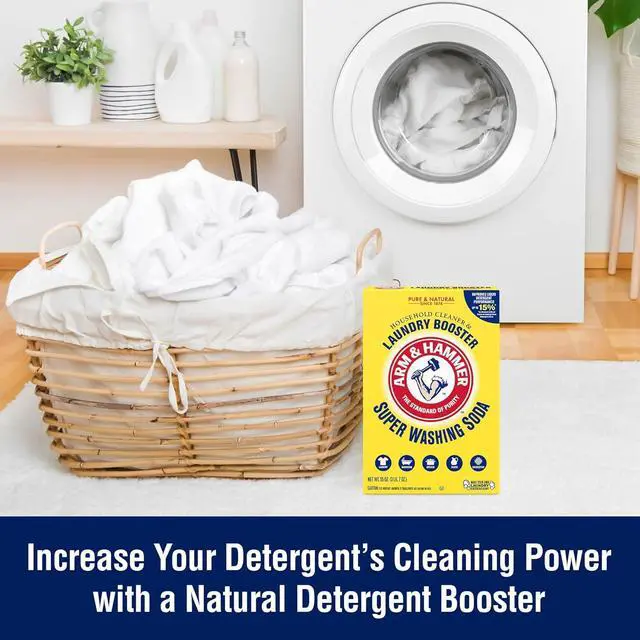 Alt view image 2 of 8 - ARM & HAMMER Super Washing Soda Household Cleaner & Laundry Booster, 55 oz Box, FragranceFree & PhosphateFree