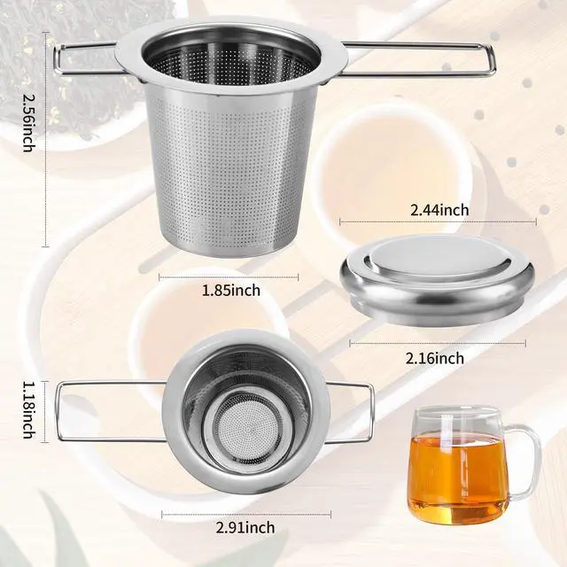 Alt view image 3 of 7 - Tea Infuser for Loose Leaf Tea, Stainless Steel Fine Mesh Strainer