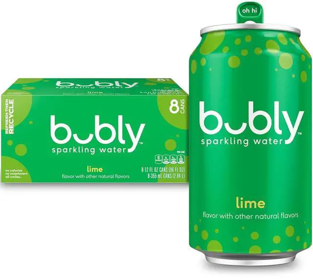 Main image of Bubly Sparkling Water, Lime, 12 Fl Oz Cans (8 Pack)