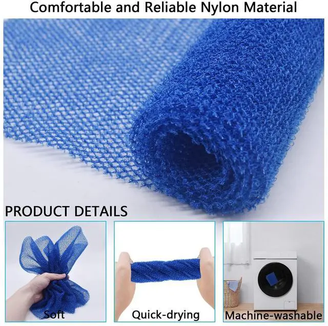 Alt view image 4 of 7 - 2 Piece African Exfoliating Net, Black, Blue