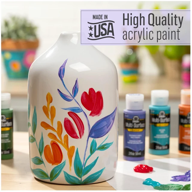 Alt view image 4 of 7 - FolkArt Multi-Surface Paint 2894 Wicker White 2oz