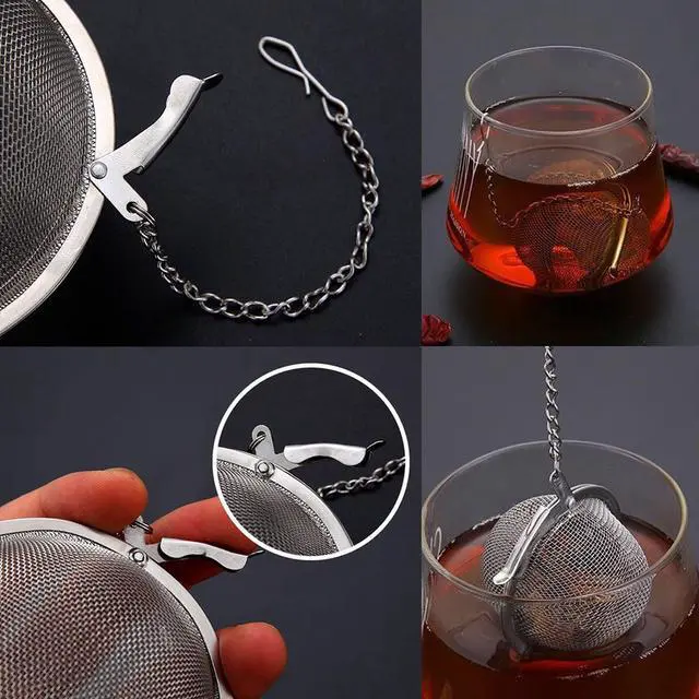 Alt view image 4 of 6 - 2Pcs Premium Tea Infusers for Loose Leaf - Upgraded Tea Strainers and Tea Balls for Herbal Spices and Seasonings