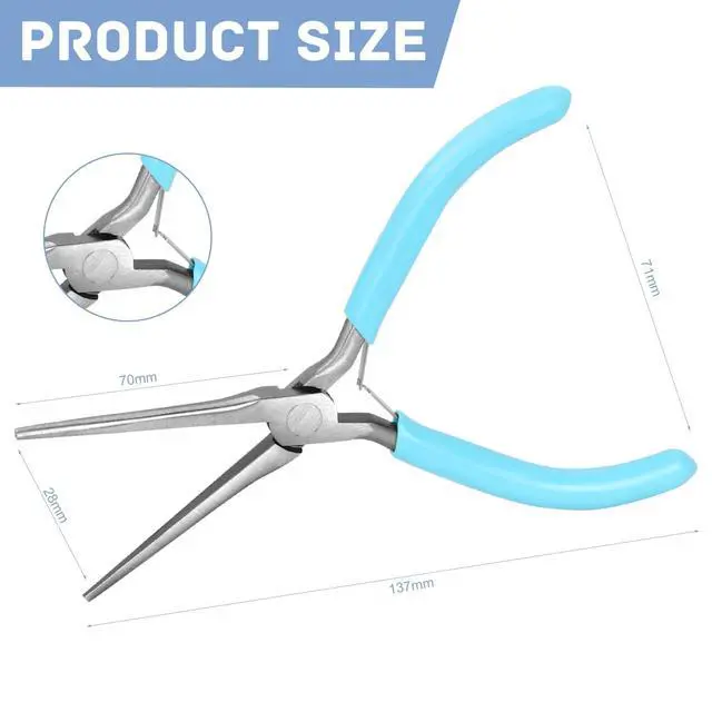 Alt view image 6 of 7 - Small Needle Nose Pliers 4.5Inches Multipurpose for Jewelry Making with Comfort Grip Wire Wrapping