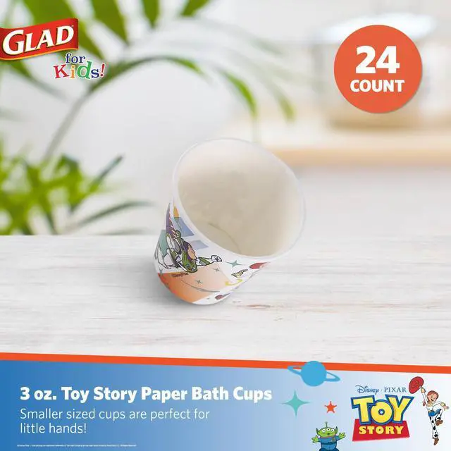 Alt view image 2 of 7 - Mini Paper Cups, 3Oz, 24Count, Glad for Kids Disney Pixar Toy Story