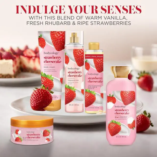 Alt view image 3 of 7 - Bodycology Shea Butter Body Cream, Strawberry Cheesecake, 8oz