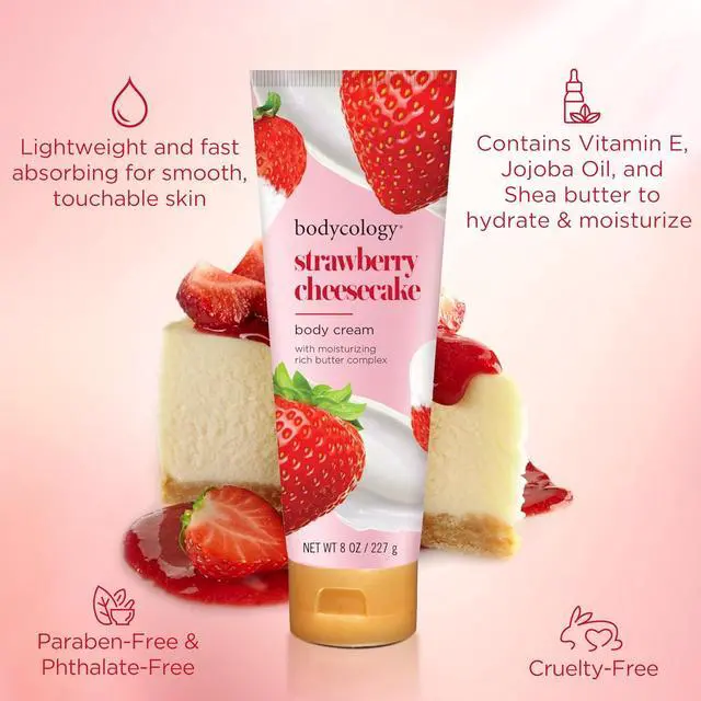 Alt view image 7 of 7 - Bodycology Shea Butter Body Cream, Strawberry Cheesecake, 8oz