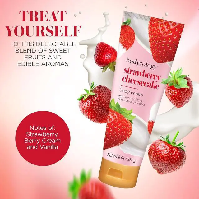 Alt view image 4 of 7 - Bodycology Shea Butter Body Cream, Strawberry Cheesecake, 8oz