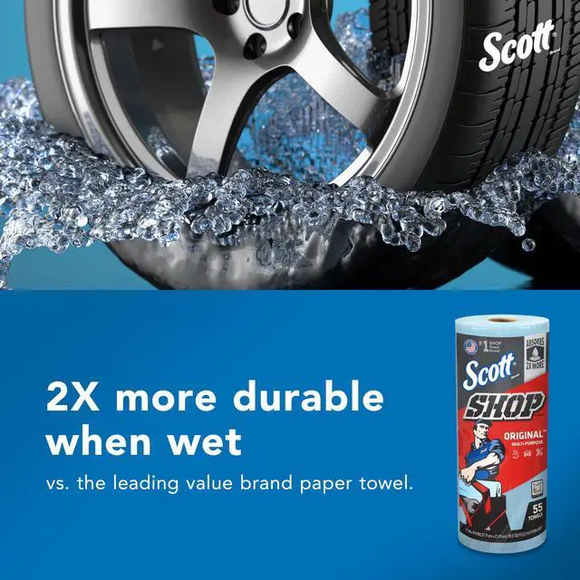 Alt view image 5 of 7 - Scott Shop Towels Original, 55 Towels per Roll, 30 Rolls per Case