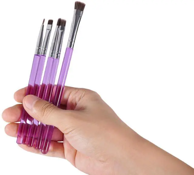Alt view image 2 of 5 - 5-Piece Food Safe Decorating Brush Set for Dusting Edible Glitter and Painting Edible Color on Treats, Purple