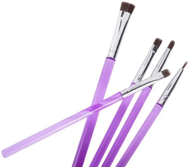 Alt view image 3 of 5 - 5-Piece Food Safe Decorating Brush Set for Dusting Edible Glitter and Painting Edible Color on Treats, Purple