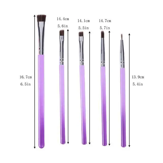 Alt view image 4 of 5 - 5-Piece Food Safe Decorating Brush Set for Dusting Edible Glitter and Painting Edible Color on Treats, Purple