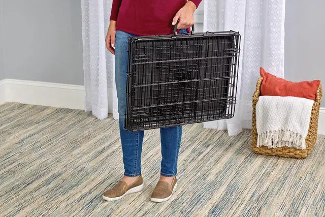 Alt view image 3 of 6 - MidWest Homes for Pets Handle-1 Replacement Plastic Handle for Dog Fold and Carry Crate, Black