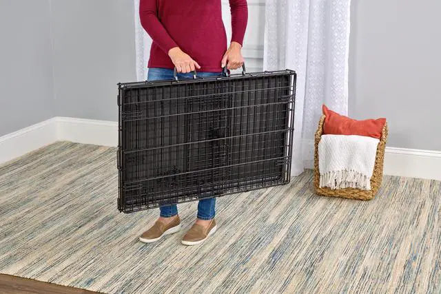 Alt view image 2 of 6 - MidWest Homes for Pets Handle-1 Replacement Plastic Handle for Dog Fold and Carry Crate, Black