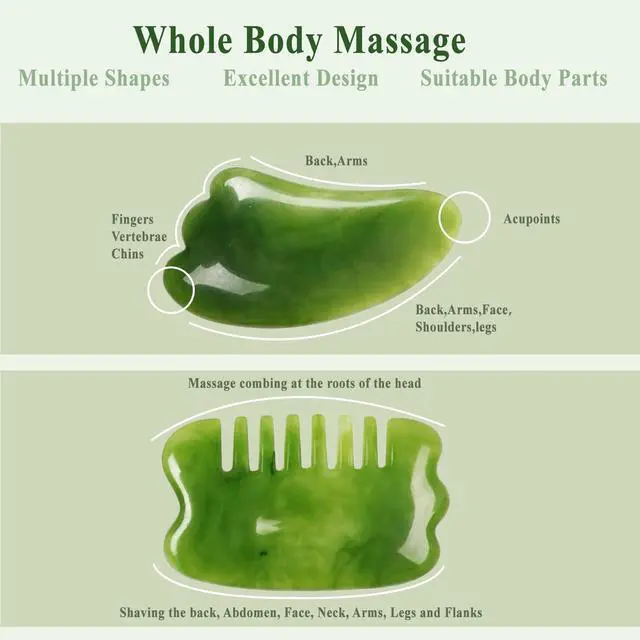 Alt view image 4 of 7 - Gua Sha Facial Tool & Lymphatic Drainage Massager