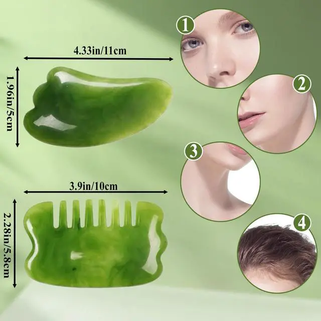 Alt view image 7 of 7 - Gua Sha Facial Tool & Lymphatic Drainage Massager