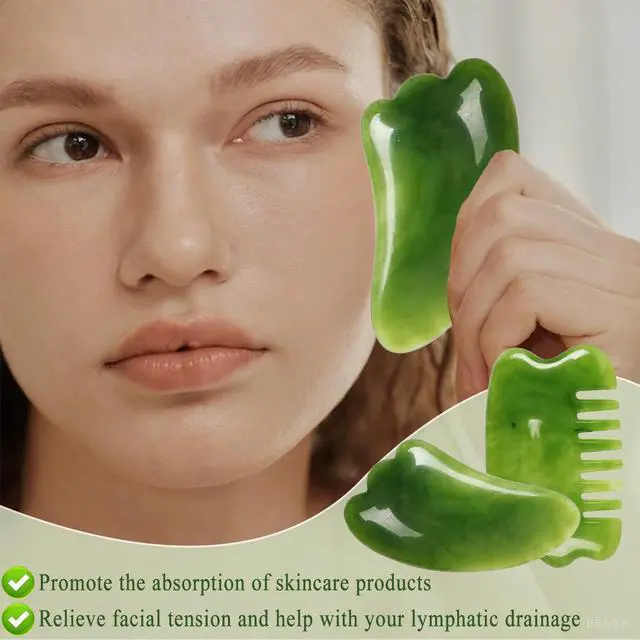 Alt view image 5 of 7 - Gua Sha Facial Tool & Lymphatic Drainage Massager
