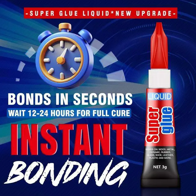 Alt view image 7 of 7 - ALECPEA Super Glue 6 x 3g Instant Liquid Glue for Metal and Ceramic