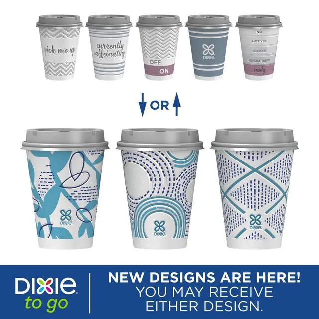 Alt view image 4 of 6 - Dixie To Go 12oz Disposable Insulated Paper Coffee Cups With Lids
