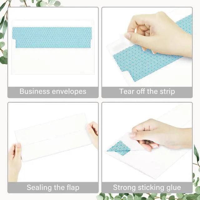 Alt view image 3 of 6 - QIKSION 50 Pack #10 Letter Size Self Seal Business Envelopes