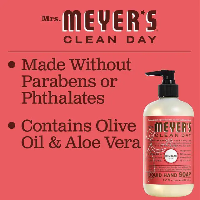 Alt view image 3 of 6 - Mrs. Meyer's Clean Day Hand Soap, Rhubarb, 12.5fl oz, 3-Pack