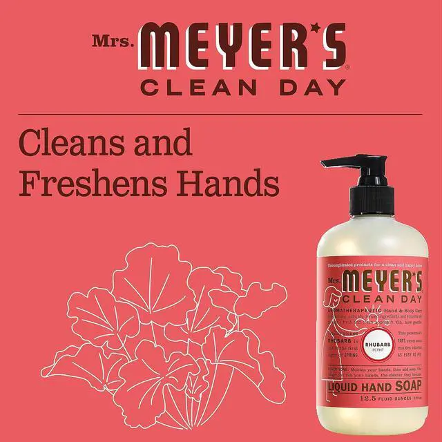 Alt view image 2 of 6 - Mrs. Meyer's Clean Day Hand Soap, Rhubarb, 12.5fl oz, 3-Pack