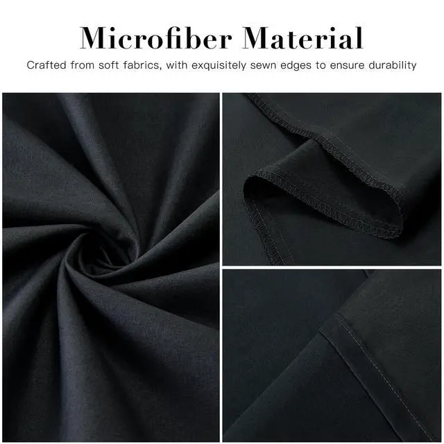 Alt view image 3 of 6 - DOWNSTORIA Body Pillow Cover 20x54 Inch Ultra Soft Microfiber Envelope Closure Black