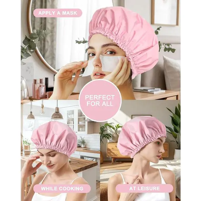 Alt view image 4 of 7 - Large Waterproof Shower Bonnet for Women