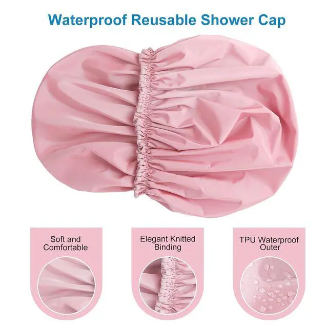 Alt view image 5 of 7 - Large Waterproof Shower Bonnet for Women
