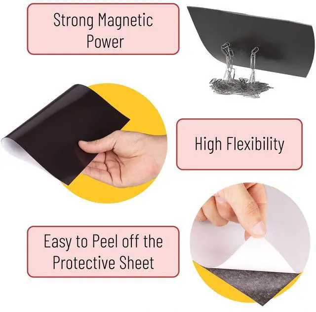 Alt view image 3 of 6 - Mr. Pen Adhesive Magnetic Sheets 4" x 6", 10 Pack