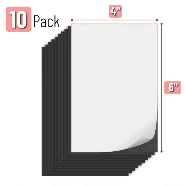 Alt view image 4 of 6 - Mr. Pen Adhesive Magnetic Sheets 4" x 6", 10 Pack