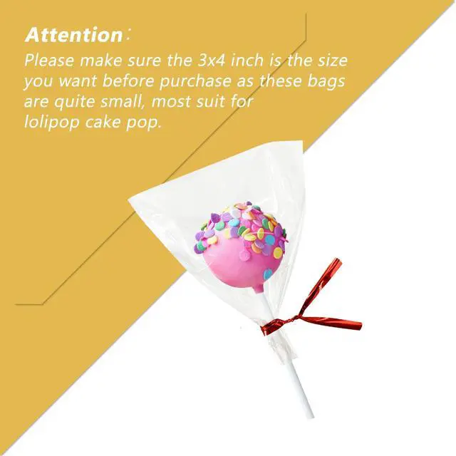 Alt view image 6 of 7 - XLSFPY 100PCS Clear Cellophane Treat Bags with 100PCS Twist Ties, 3x4 OPP Rice Crispy Bags for Gift, Candy, Birthday, Christmas, New Year, Wedding