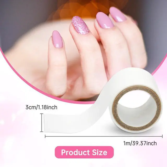 Alt view image 3 of 7 - Chrontier Silk Nail Wrap Self Adhesive Repair Bandage Tape Easy Trimmerable for UV Gel Acrylic Nail Art Extension Fiberglass Professional Manicure Tool