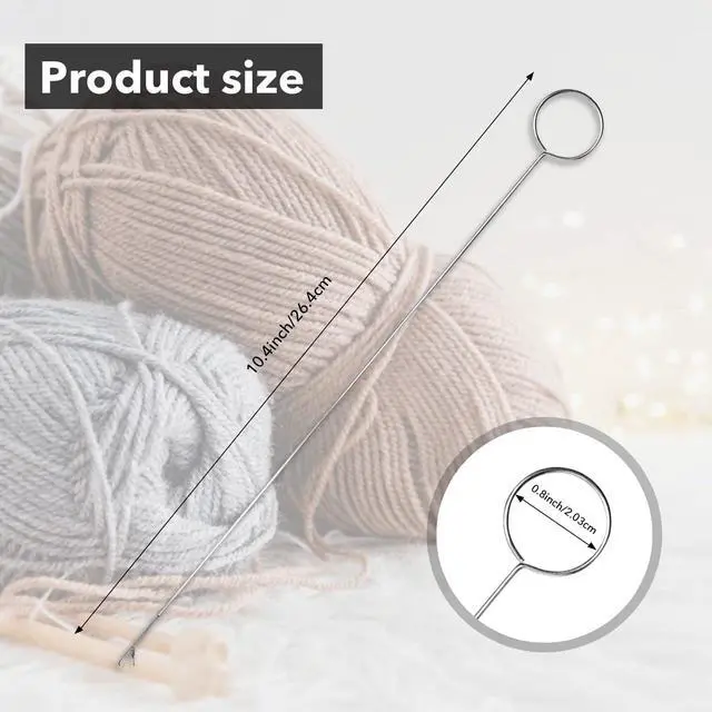 Alt view image 4 of 7 - Haikole 10.4 Inch Loop Turner Tool 5PCS for Silicone Beads Sewing Hook Fabric Belts Strips Tube Straps DIY Accessories Silver