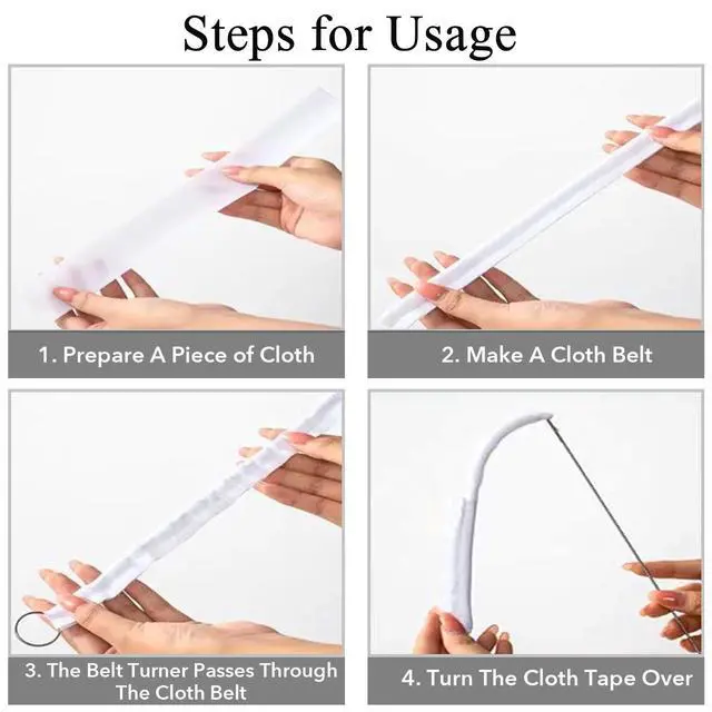 Alt view image 3 of 7 - Haikole 10.4 Inch Loop Turner Tool 5PCS for Silicone Beads Sewing Hook Fabric Belts Strips Tube Straps DIY Accessories Silver