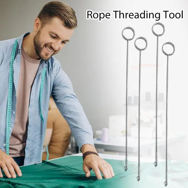 Alt view image 6 of 7 - Haikole 10.4 Inch Loop Turner Tool 5PCS for Silicone Beads Sewing Hook Fabric Belts Strips Tube Straps DIY Accessories Silver