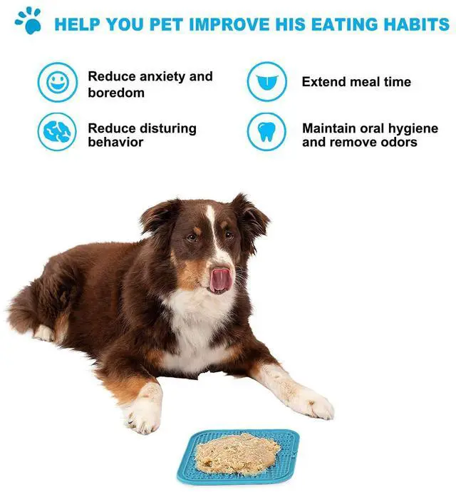 Alt view image 2 of 6 - Licking Mat with Suction Cups for Dogs & Cats, 1 Pack Square Slow Feeder Lick Pat for Anxiety Relief & Boredom, Toys to Keep Them Busy, Bathing Training Grooming Mat