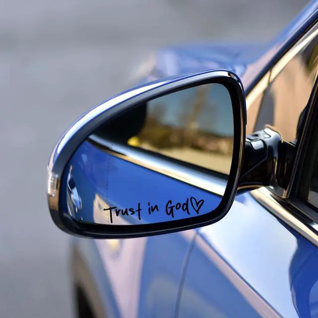 Alt view image 7 of 7 - 6Pcs Trust in God Cute Rearview Mirror Decoration Stickers, Christian Car Accessories for Men and Women Gift