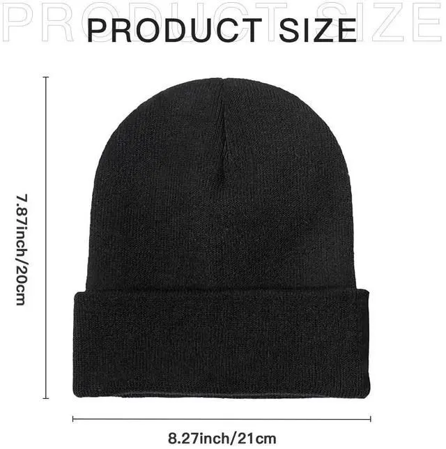 Alt view image 5 of 7 - Custom Personalized Knit Cuffed Beanie Cap with Your Own Image Text Logo