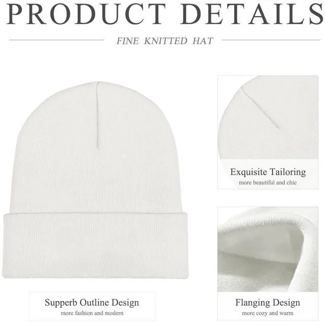 Alt view image 7 of 7 - Custom Personalized Knit Cuffed Beanie Cap with Your Own Image Text Logo