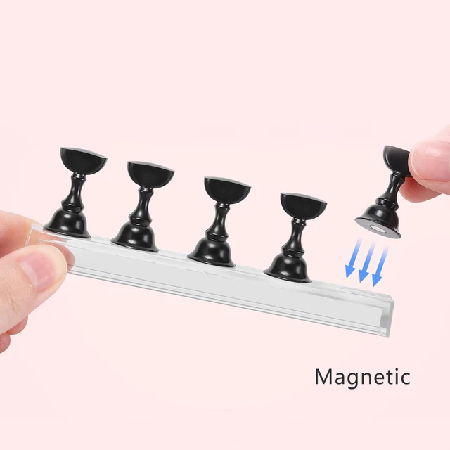 Alt view image 3 of 7 - Magnetic Nail Holder Stand for Painting Press-On Nails
